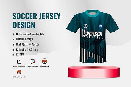 Soccer jersey design for sublimation