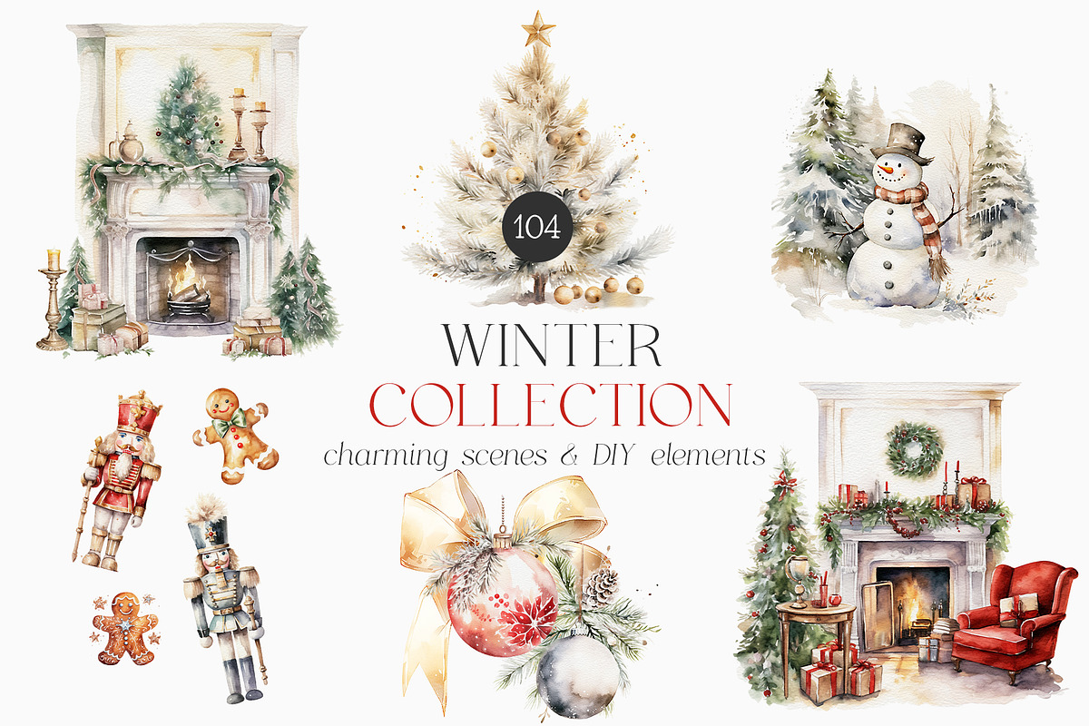 Winter Collection Graphic Set, a Seasonal Illustration by studioequinox (Photo 1 of 17)