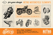 Motorcycle Retro Set, an Illustration by Retro Machine (Thumbnail 3 of 6)