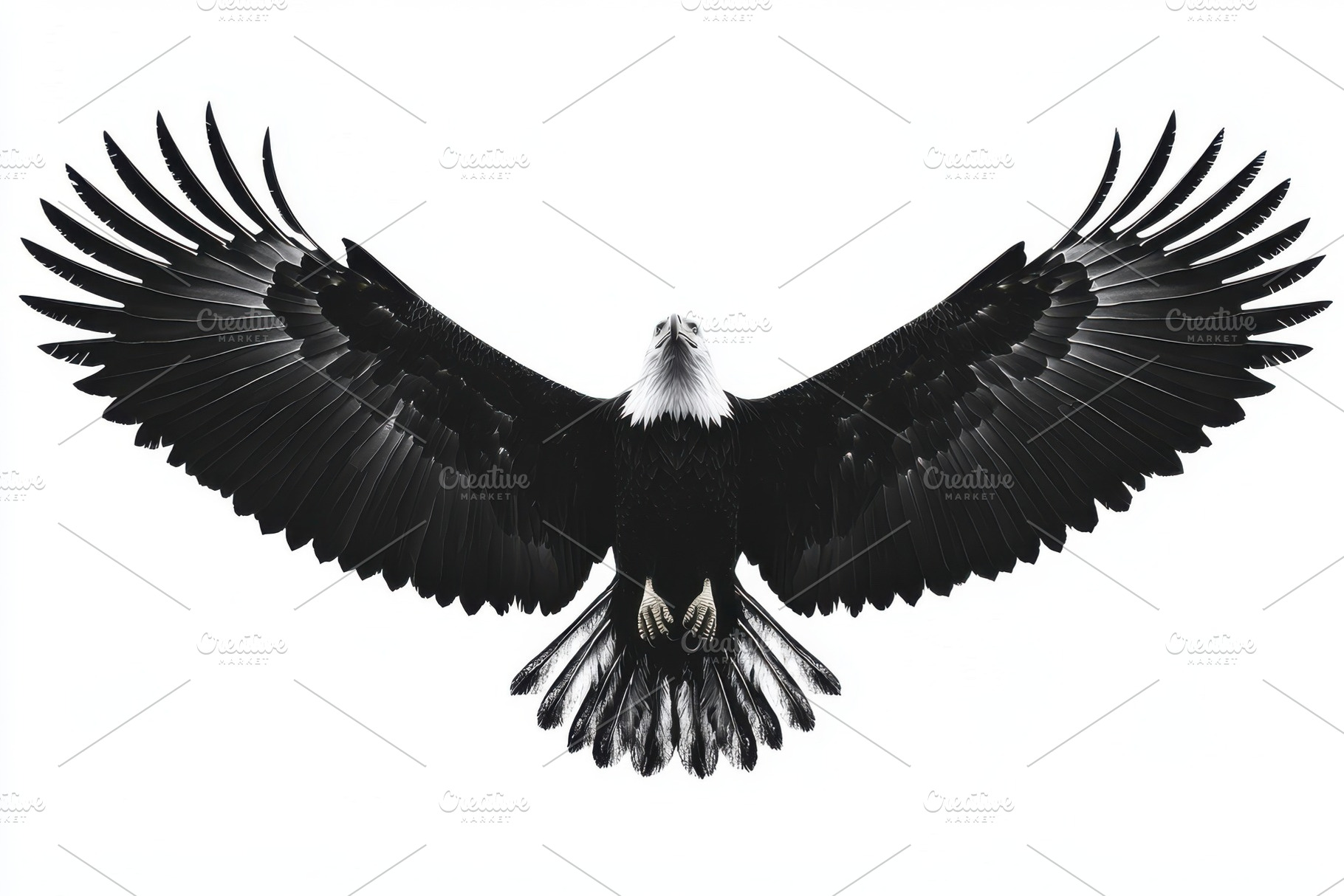 Majestic Bald Eagle Wings Spread Wid, an Animal Photo by Pixeness Studio