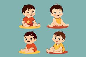 Charming Infants Illustrated Designs