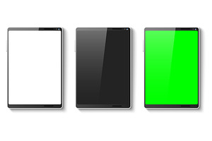 Realistic tablet mockup with white, a Technology Illustration by Vectorbuum