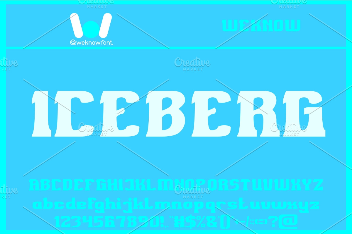 Iceberg font, a Font by weknow (Photo 1 of 5)