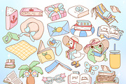 Bookish Summer Clipart Bundle, a Seasonal Illustration by Huxmay (Thumbnail 3 of 8)