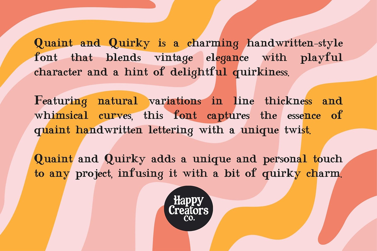 Quaint and Quirky Font, a Handwritten Font by Happy Creators Co. (Photo 5 of 5)