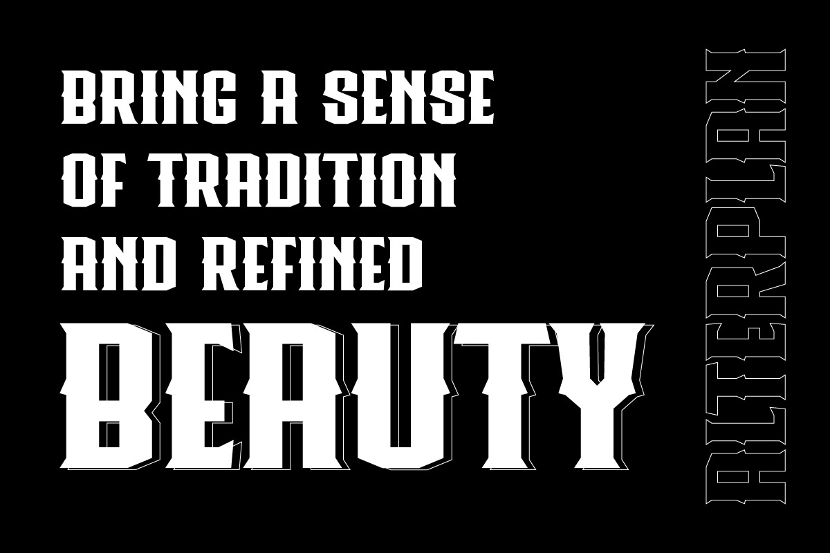 Alterplan Classic Display Font, a Blackletter Font by IHDSTD (Photo 7 of 7)
