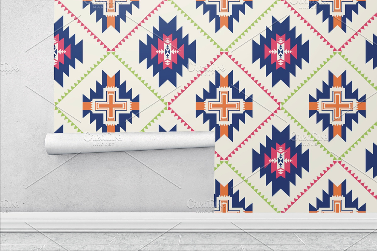 Southwestern Tribal Seamless Pattern, a Pattern Graphic by PPEthnicDecorPattern (Photo 4 of 10)