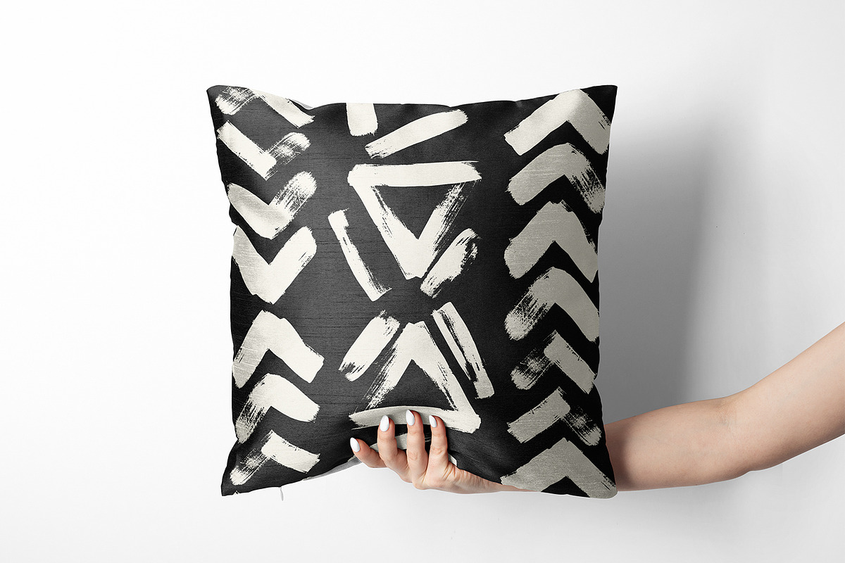 Dark Brush Painted Tribal, a Wallpaper Graphic by MalyskaStudio (Photo 13 of 16)