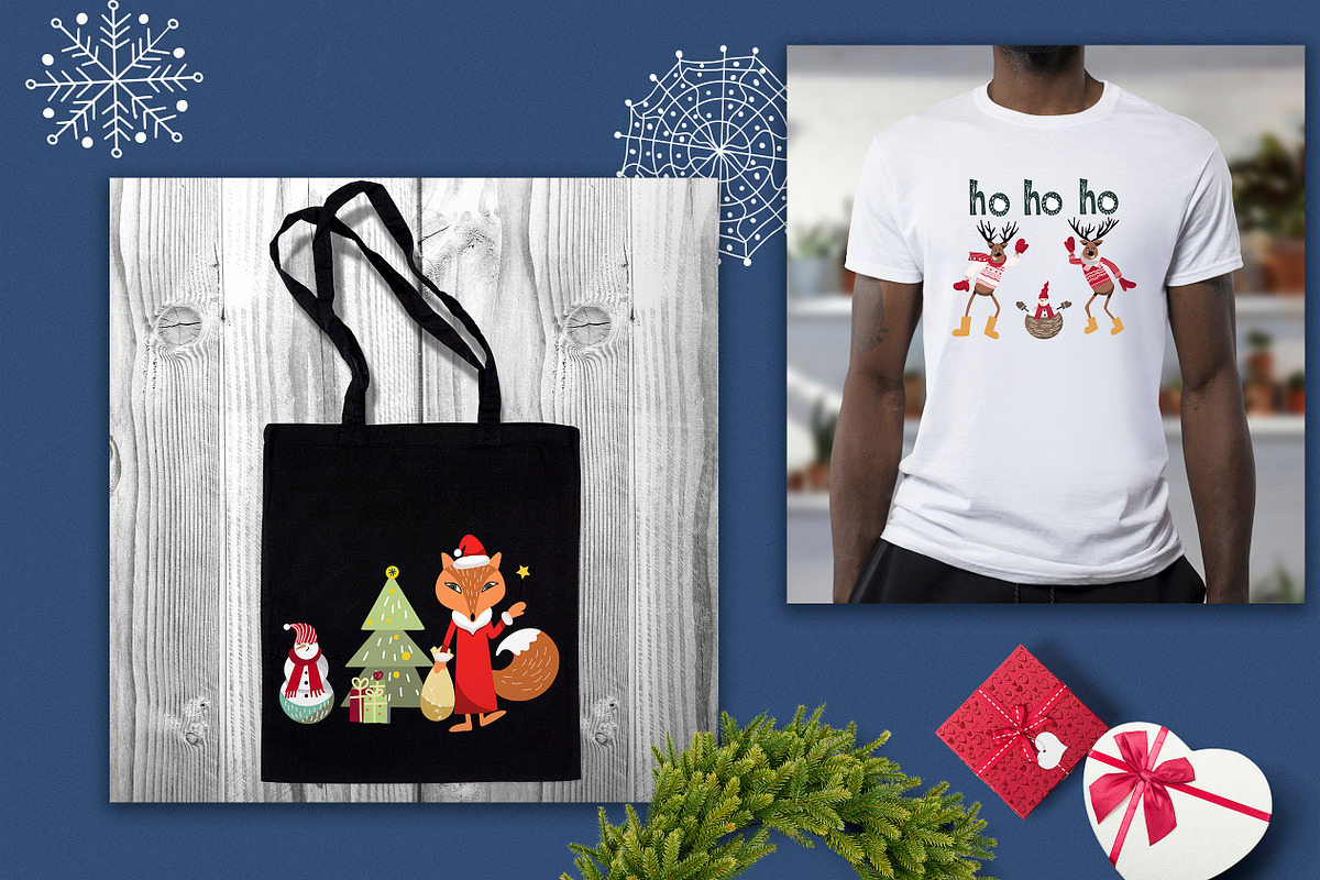 Christmas hand drawn clipart, an Animal Illustration by NataLyaroArt (Photo 13 of 13)
