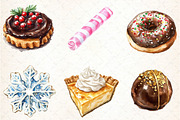 Sweet Christmas Clipart Bundle PNG, an Illustration by DreamCafeArt (Thumbnail 4 of 5)