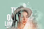 Typography portrait effect template, an Action Add-On by Photoshop Action (Thumbnail 10 of 16)