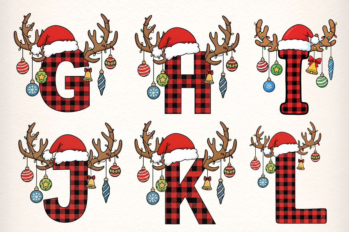 Christmas Alphabet Latter Bundle, an Illustration by Dream Creation (Photo 3 of 9)