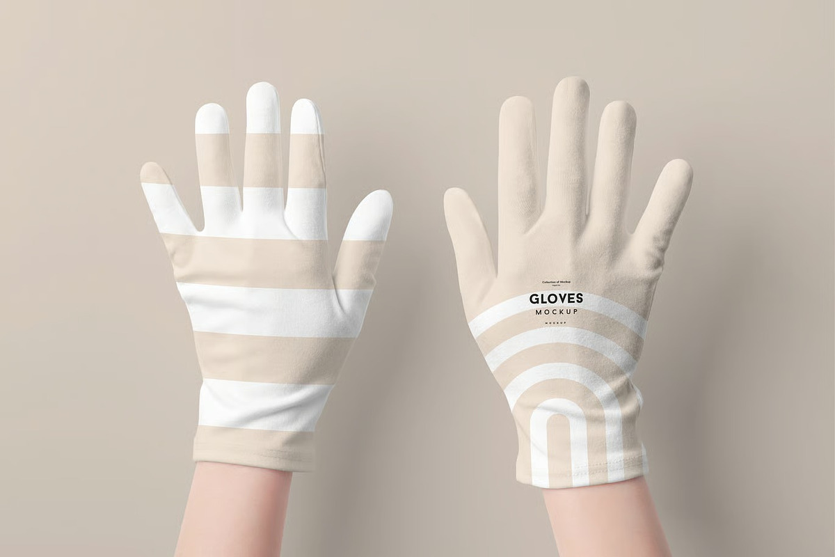 Gloves Mock-up, an Apparel Mockup by zippypixelstudio (Photo 5 of 10)