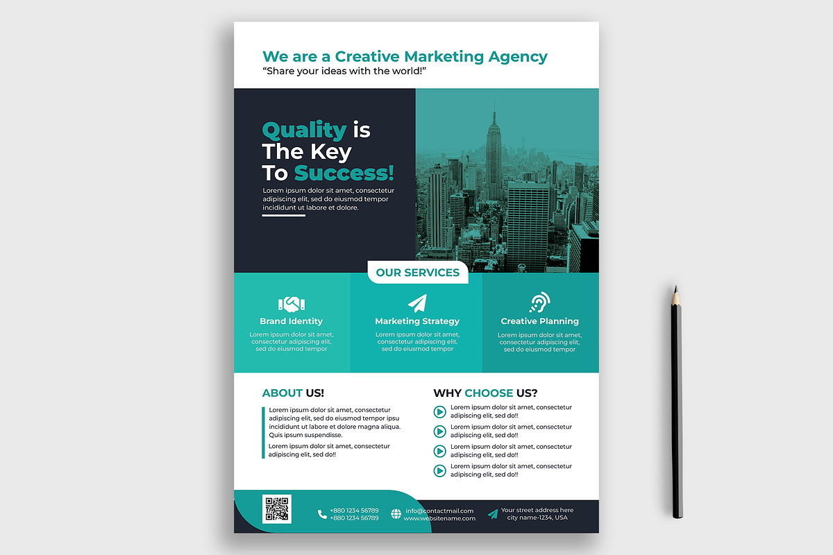Corporate Flyer Template Design, a Flyer Template by famush (Photo 3 of 5)