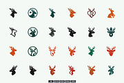 Deer Head Logo Collection, a Branding & Logo Template by Vectorium Studio (Thumbnail 1 of 25)