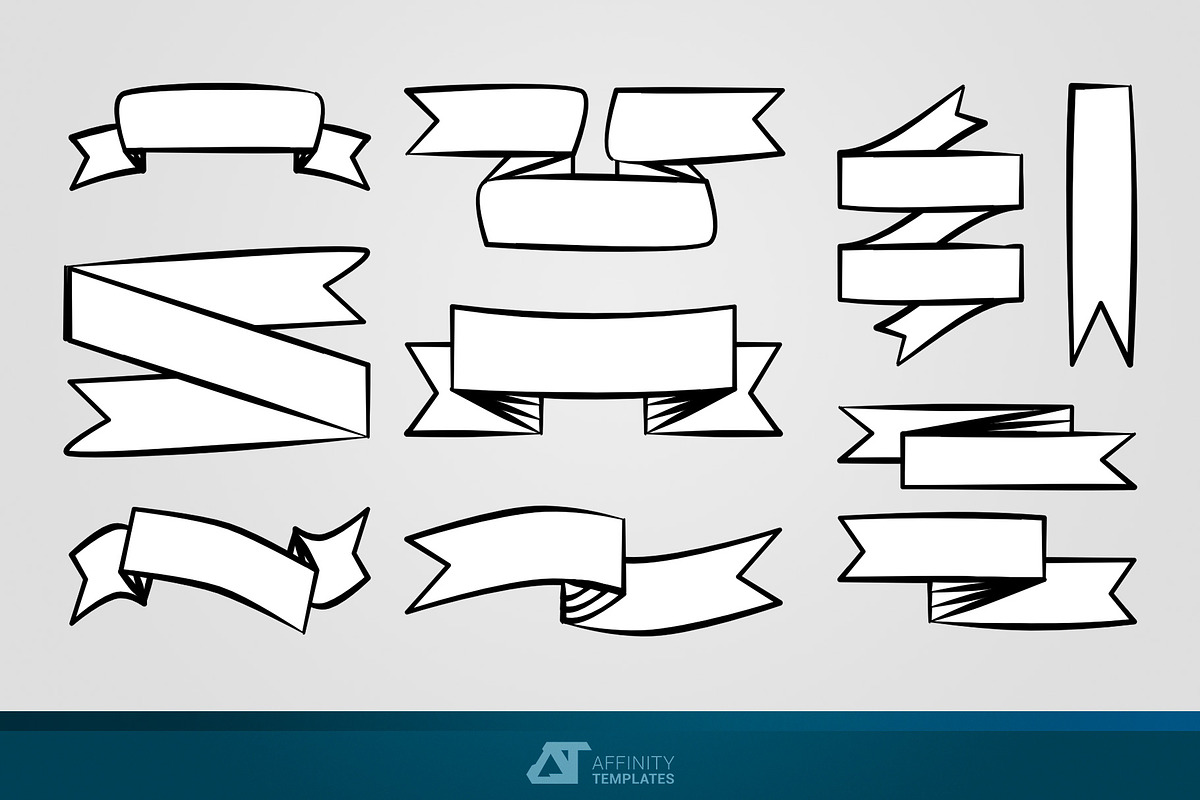 Ribbons Affinity Designer SVG, an Object Graphic by Affinity Templates (Photo 2 of 3)