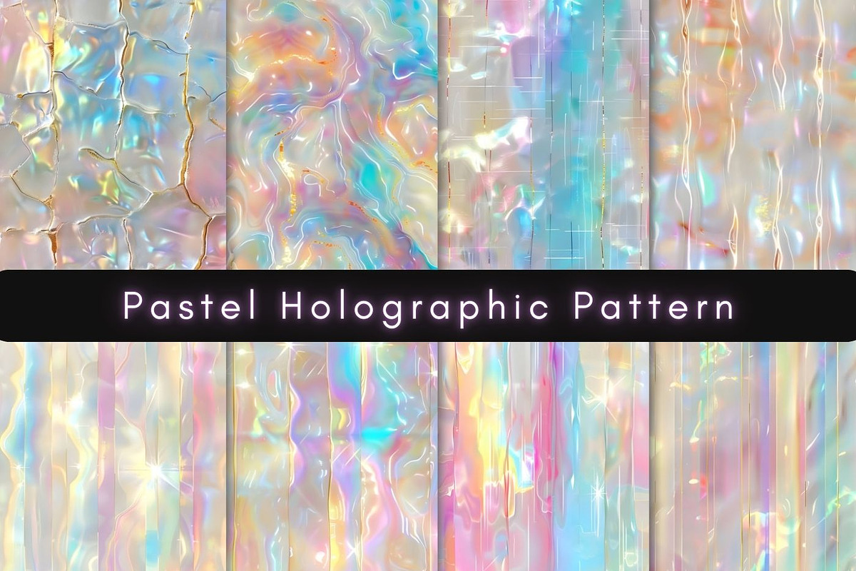 Iridescent Holographic Opal Texture, a Pattern Graphic by UniqueMe (Photo 4 of 17)