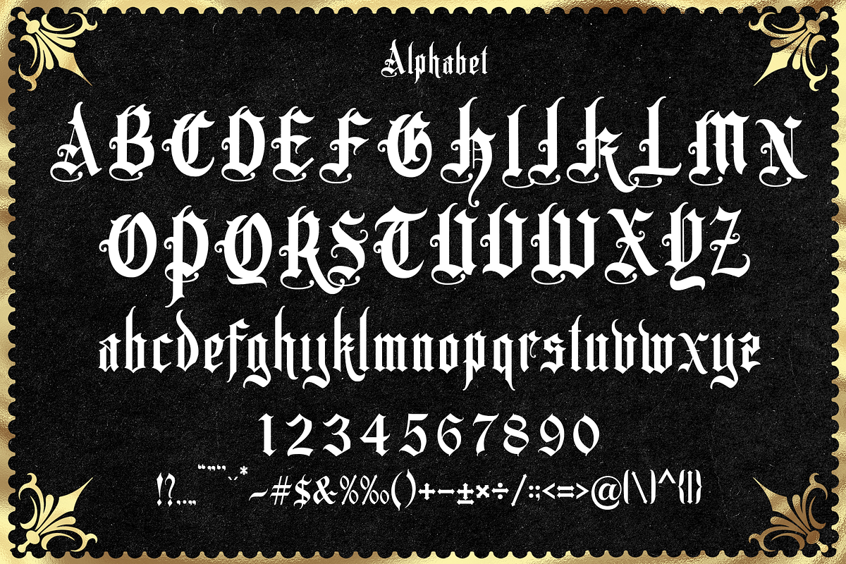 Crowers  luxury Blackletter, a Blackletter Font by dansdesign (Photo 5 of 8)