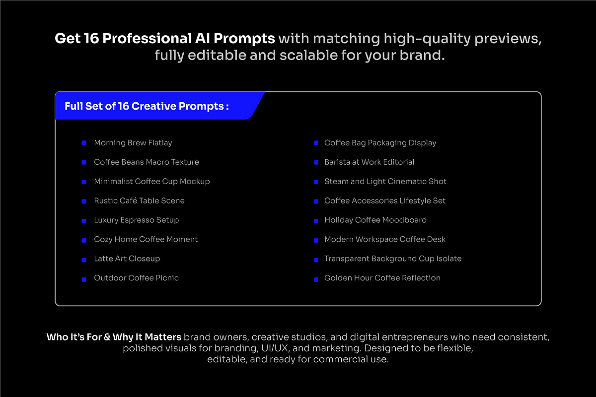 Coffee Brand AI Prompt, a Food & Drink Photo by cidcud_graphic (Photo 2 of 2)