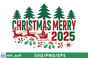 Merry Christmas 2025 SVG Holiday PNG, a Graphic by mh_arif (Thumbnail 2 of 4)