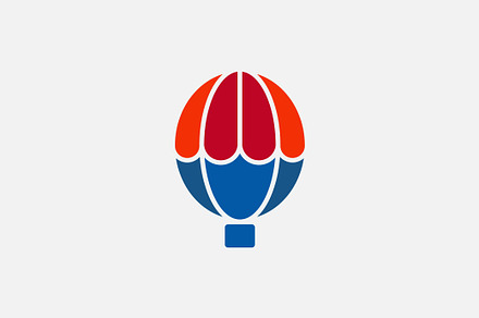 Hot air balloon logo design