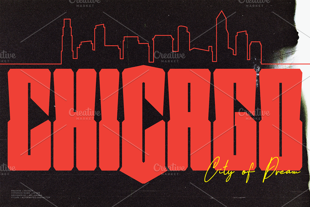 Zetan-Metal Modern Typeface, a Blackletter Font by Linecreative (Photo 8 of 8)