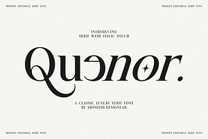 Quenor – Modern Editorial Serif Font