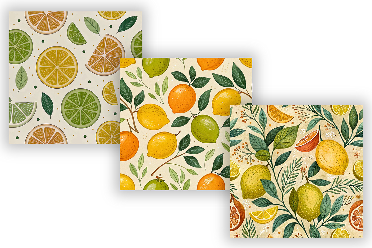 Citrus Sunshine Seamless Pattern, a Pattern Graphic by FloridPrintables (Photo 7 of 7)