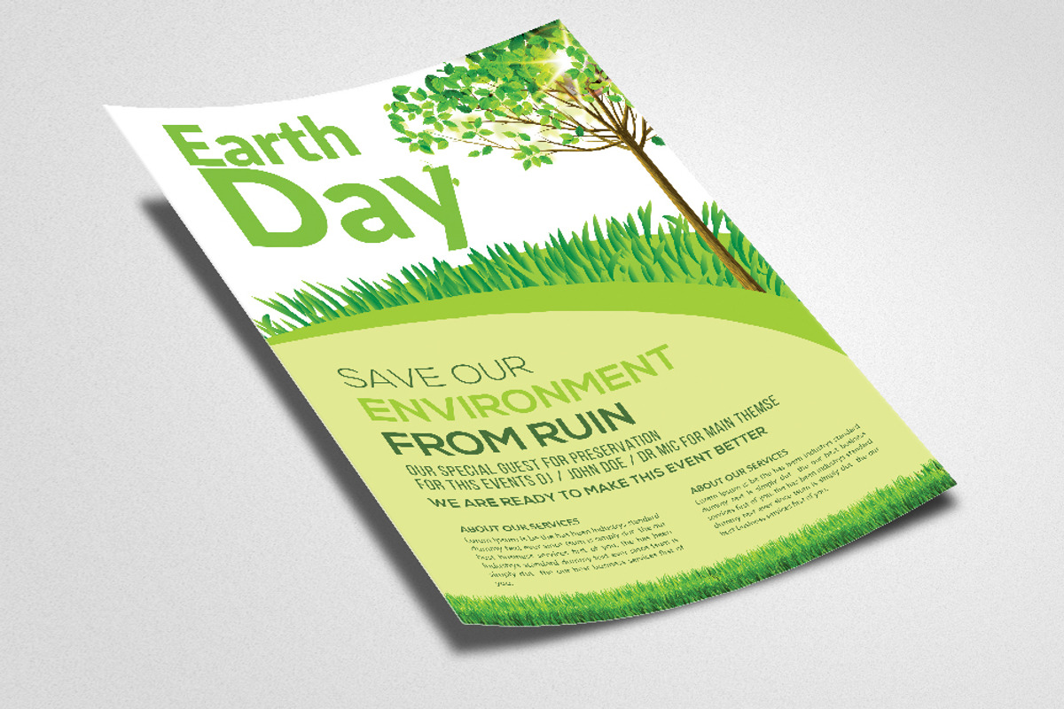 Earth Day Celebration Flyer Template, a Flyer Template by Psd Templates