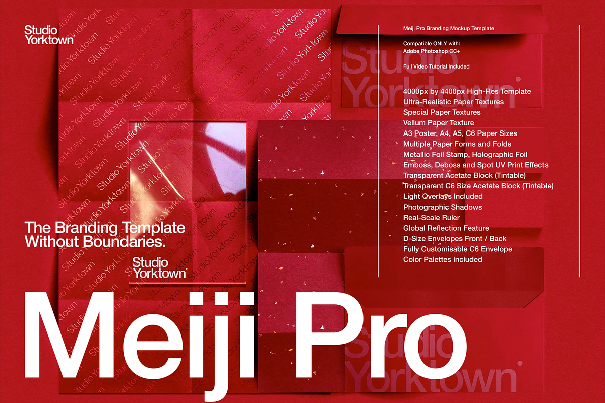 Meiji Pro Branding Mockup Template, a Mockup by Studio Yorktown (Photo 1 of 20)