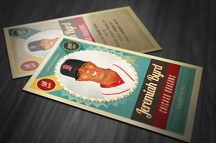 Retro Trading Card Template 3, a Card Template by Cruzine