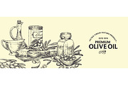 Olive sketches set + backgrounds, a Food Illustration by PaperTrident (Thumbnail 2 of 8)