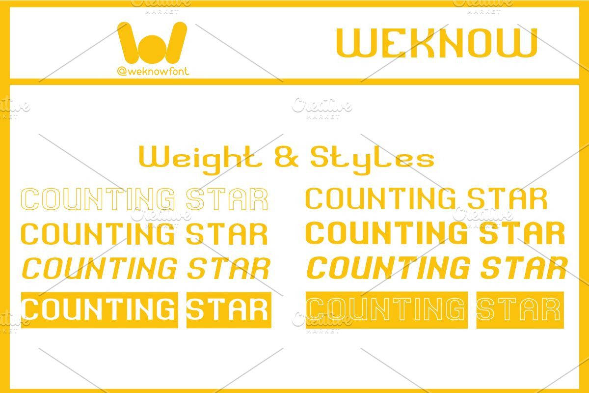Counting Stars font, a Sans Serif Font by weknow (Photo 7 of 8)