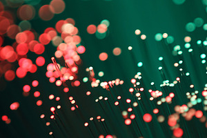 Light optical fibers containing color, light, and optical