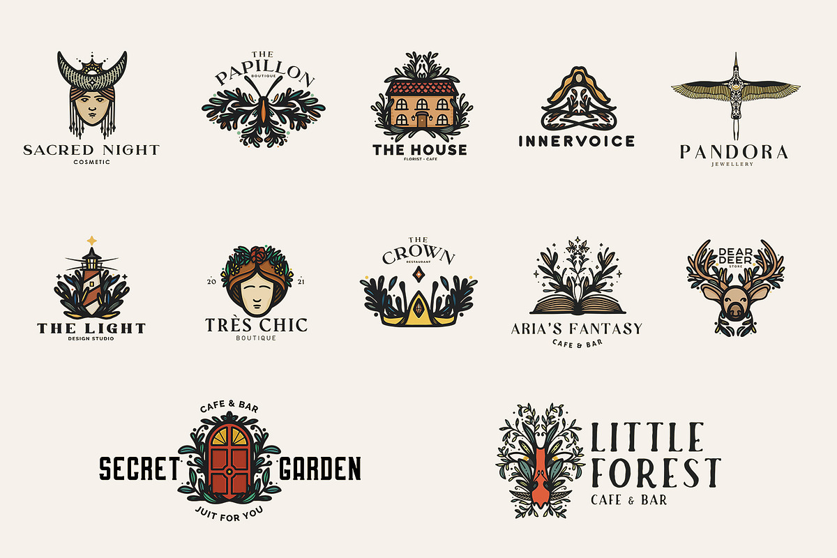 Natural Beauty Logo Collection, a Branding & Logo Template by Michael Rayback Design (Photo 2 of 14)