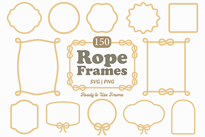 Rope Frame Label SVG PNG Bundle
