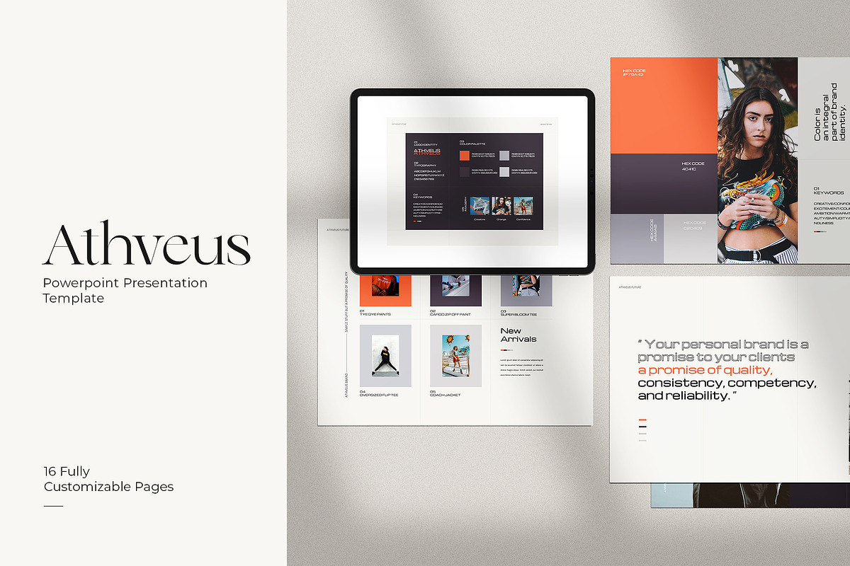 ATHVEUS - Powerpoint Brand Board, a Presentation Template by notgreystudio (Photo 1 of 11)