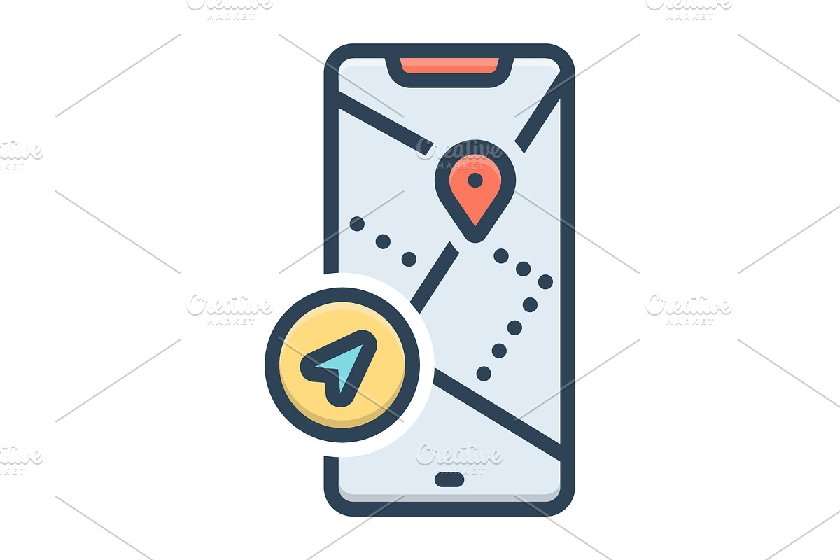 Navigation directional color icon, a Duotone Icon by Creative priyanka