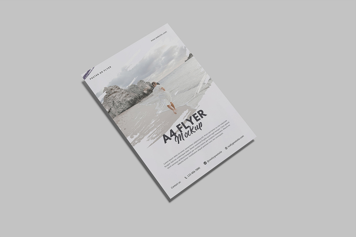 A4 Flyer Mockup, a Flyer Template by Graphiculon (Photo 7 of 11)
