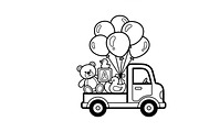 Cute baby toy truck design featuring, an Illustration by Amazin_art (Thumbnail 29 of 33)