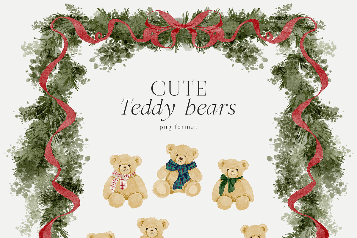 Christmas holiday graphics bows, an Object Graphic by Grace Noboa Illustrations (Photo 11 of 15)