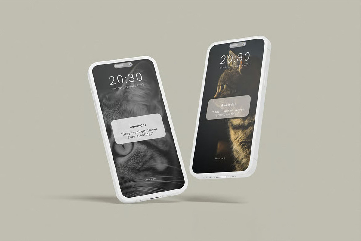 iPhone 14 Pro Clay Mockup, an iPhone Mockup by zpackcreative (Photo 2 of 5)
