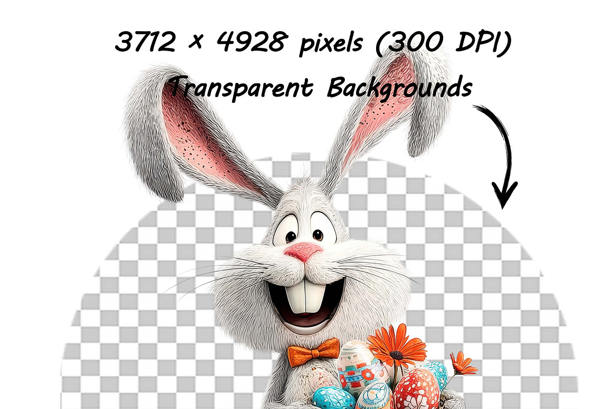 Whimsical Bunny Easter Clipart, an Illustration by one-touch (Photo 13 of 15)