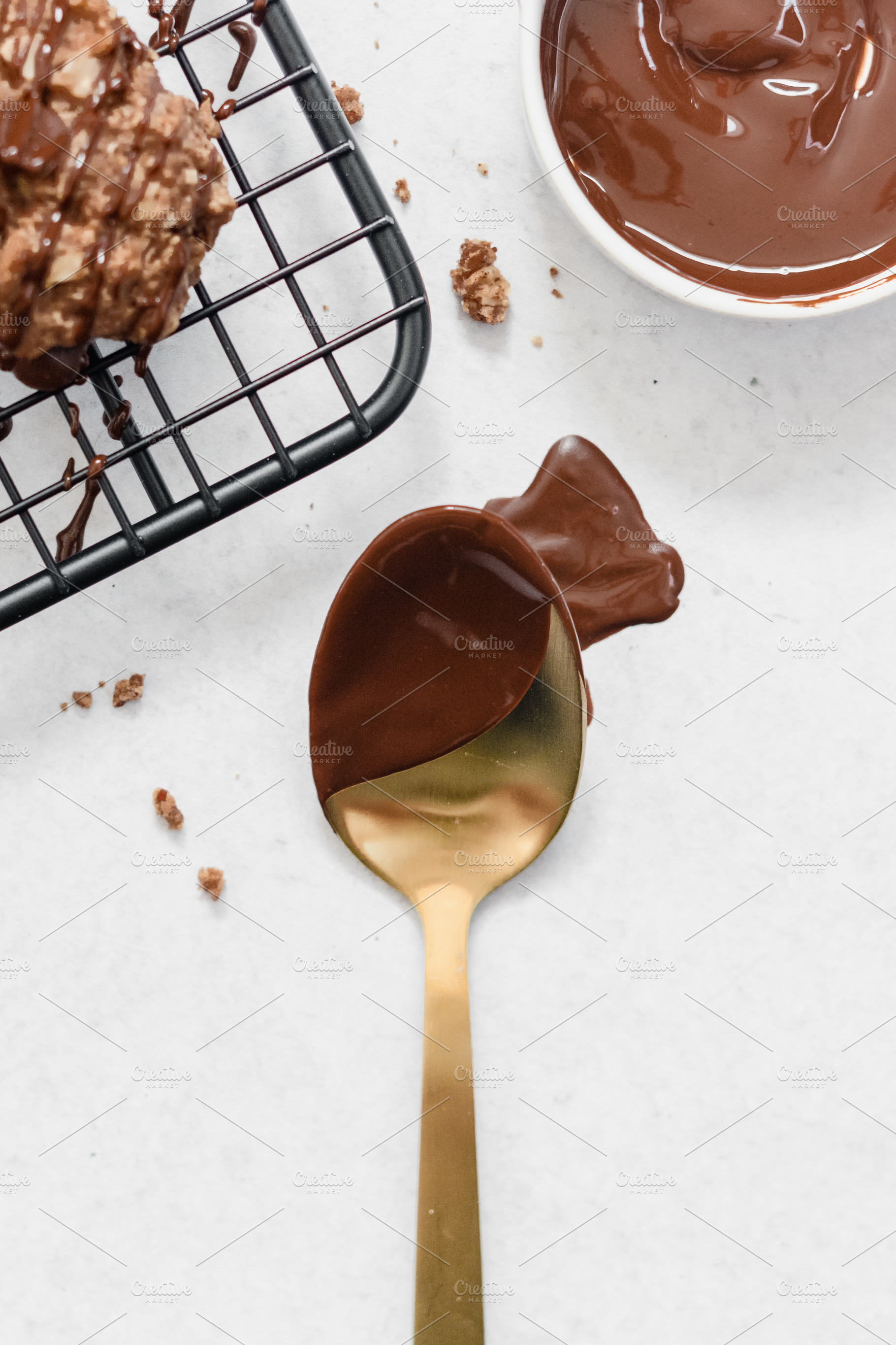 Spoon and Melted Chocolate, a Food & Drink Photo by Stitch & Shutter Stock