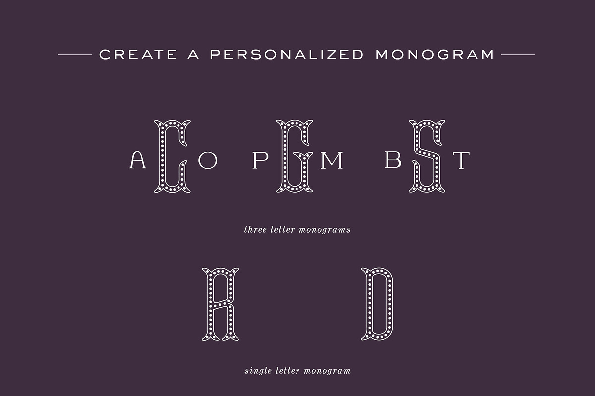 Tulipa Monogram Font, a Font by Haute Papier (Photo 3 of 6)