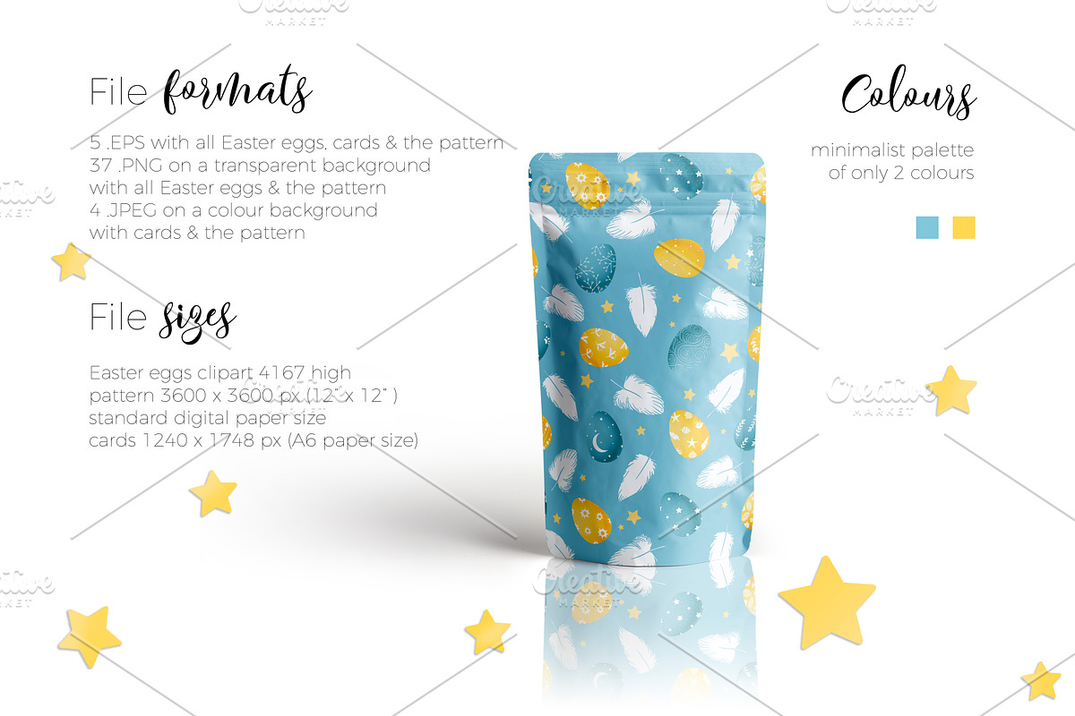 Easter in yellow & blue, a Graphic by NKTN graphics (Photo 3 of 7)