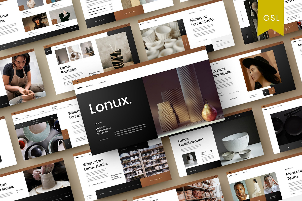 Lonux - Business Google Slide Templa, a Presentation Template by Dens Creative Studio (Photo 1 of 6)