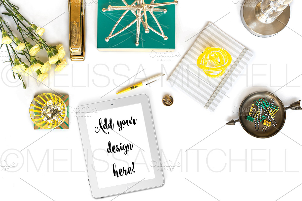 Yellow Arrow Styled Desktop Mockup#6, an iPhone Mockup by MMStyledStock (Photo 2 of 3)