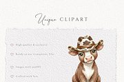 Cowboy Hareford Cow Western Baby, an Animal Illustration by Invite to Clipart (Thumbnail 7 of 7)