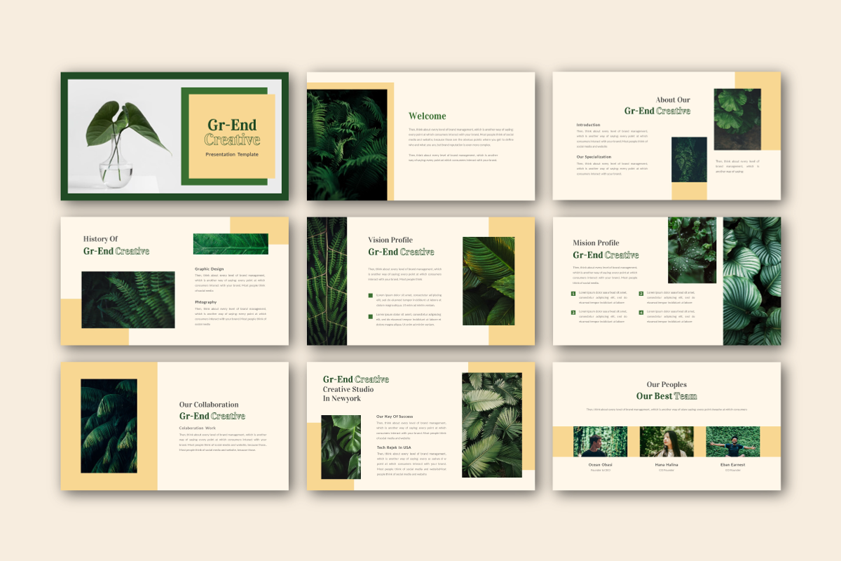 Gr-end Creative Google Slide, a Presentation Template by Inkofert (Photo 3 of 6)